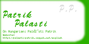 patrik palasti business card